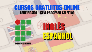 curso de inglês - cursos online - cursos gratuitos - certificado - Inglês - espanhol