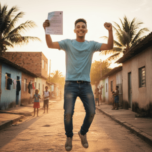 João Vitor Santos de Souza, jovem aprovado em Medicina na UFMS após trabalhar como capinador de lotes