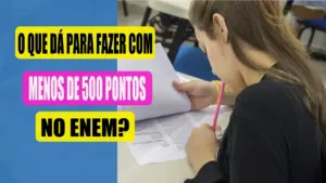 Estudante concentrada estudando para o Enem, destacando a possibilidade de ingressar na faculdade pelo Sisu 2024 com menos de 500 pontos