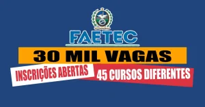 cursos - faetec - qualificação profissional - cursos profissionalizantes - vagas - edital 2024 - saúde - indústria - construção - tecnlogia