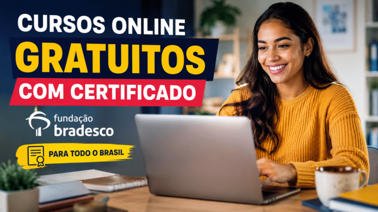 Fundação Bradesco disponibiliza cursos gratuitos e online (EAD) de qualificação profissional com certificado para todo o Brasil