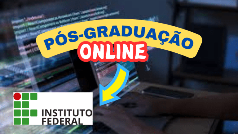 curso gratuito - pós-graduação - online - ead - instituto federal
