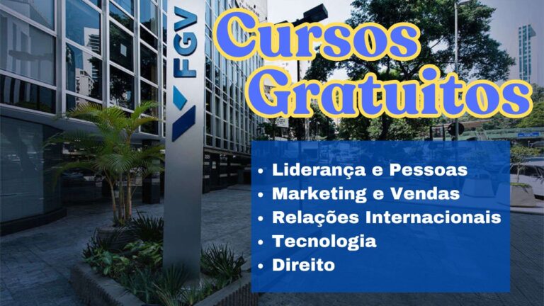 cursos gratuitos - fgv - qualificação - online - ead