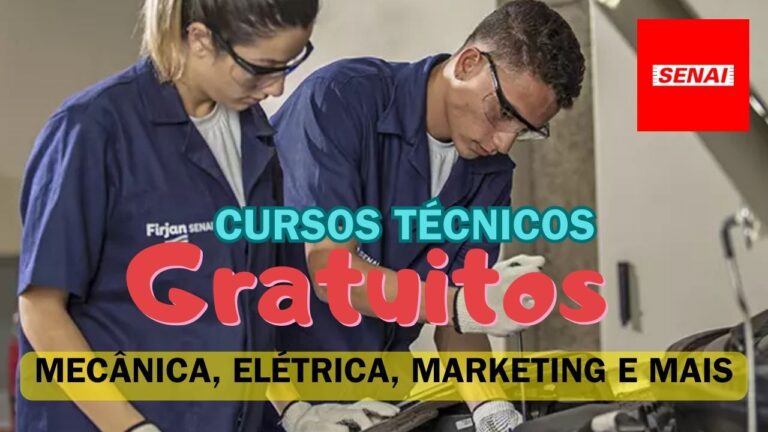 cursos técnicos gratuitos - senai - qualificação profissional - gratuitos - cursos