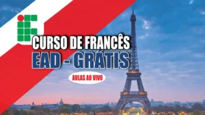 cursos gratuitos - francês - certificado MEC - aulas ao vivo - cursos online - EAD - google meet