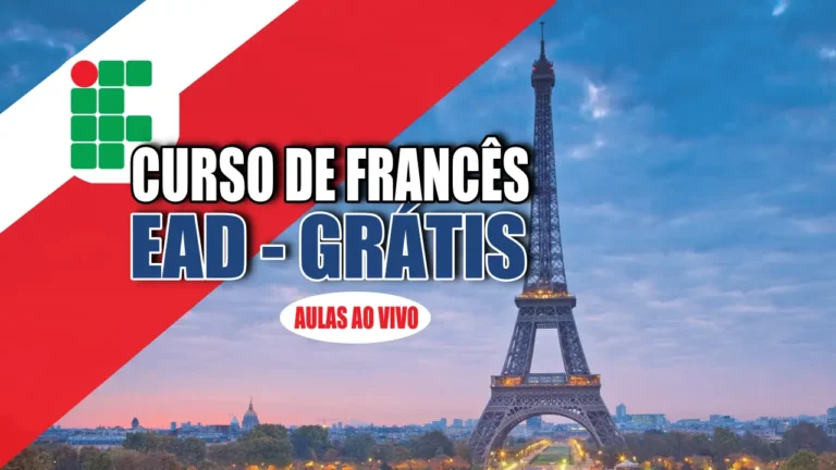 cursos gratuitos - francês - certificado MEC - aulas ao vivo - cursos online - EAD - google meet