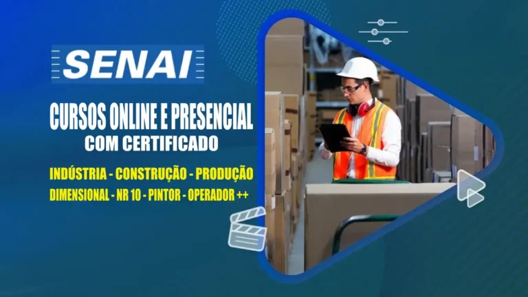Senai abre mais de mil vagas em cursos online e presenciais de qualificação profissional, 100% gratuitos, para suprir a escassez de mão de obra no Tocantins