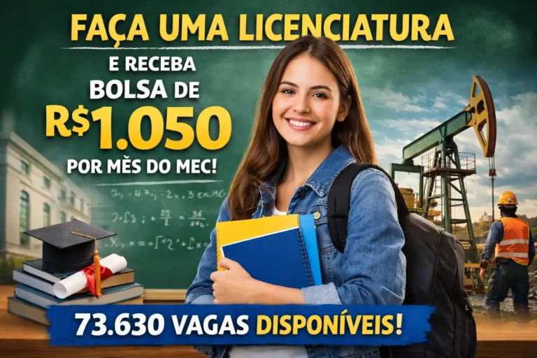Faça uma licenciatura e receba uma bolsa mensal de R$ 1.050 do MEC; são 73.630 vagas abertas em diferentes áreas do conhecimento