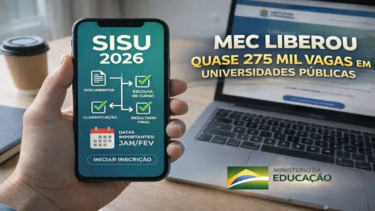 MEC - SISU - graduação - cursos gratuitos - ENEM - universidades públicas - nota do enem - sisu 2026