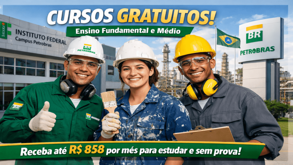 vags - petrobras - cursos gratuitos, ensino fundamental, ensino médio, qualificação, pintor industrial, auxiliar,