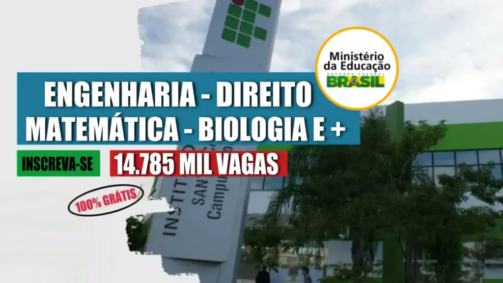 MEC - GRADUAÇÃO - CURSOS GRATUITOS - VAGAS SÃO PAULO