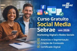 Curso gratuito de social media do Sebrae
