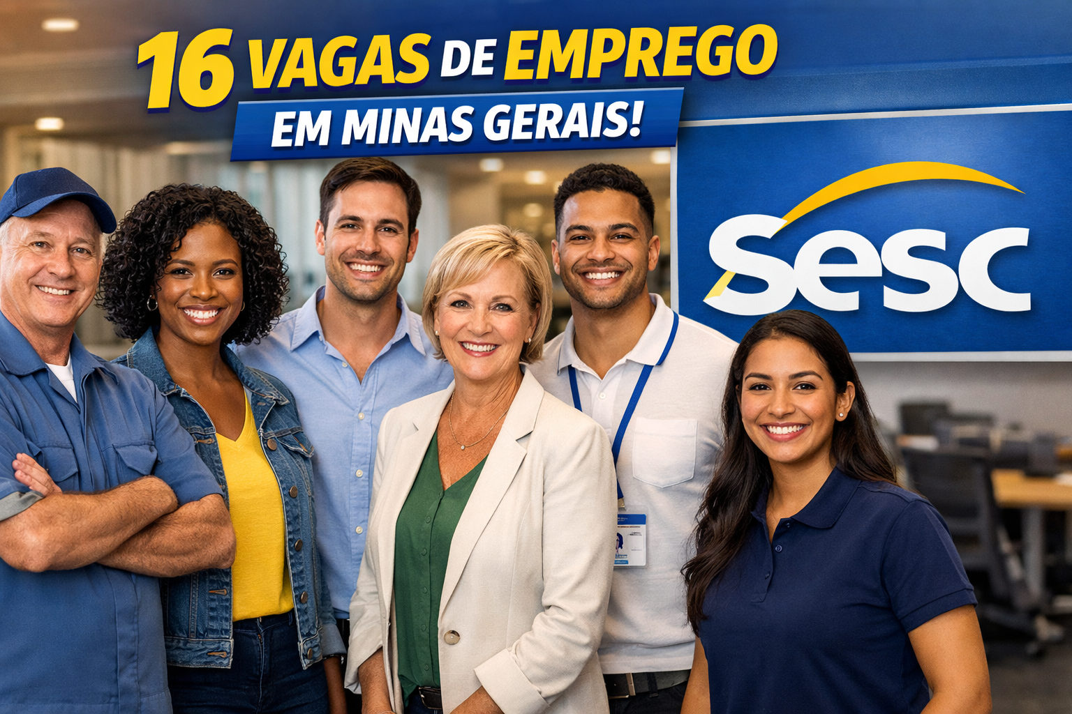 vagas de emprego no Sesc em Minas Gerais