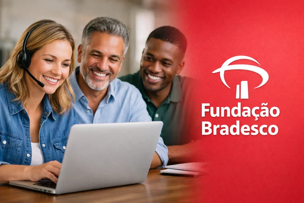 Curso online gratuito de atendimento ao público da Fundação Bradesco reúne técnicas de comunicação e solução de conflitos em 10 horas, com acesso por 60 dias, e pode fortalecer o perfil de quem busca recolocação