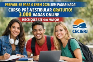 curso pré-vestibular com inscrição gratuita