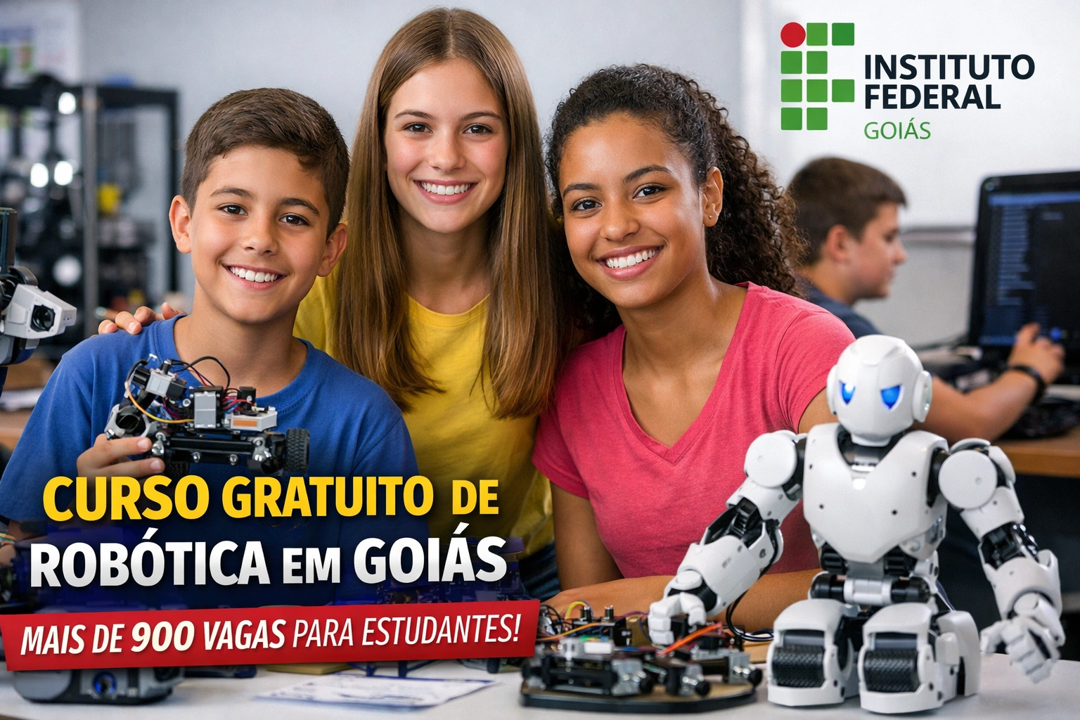 curso gratuito de robótica e programação