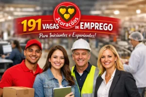 Grupo 3corações abre 191 vagas de emprego em diferentes áreas e cidades do Brasil