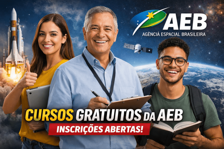 Agência Espacial Brasileira abre inscrições para 32 cursos online gratuitos com certificado e prazo curto para participar