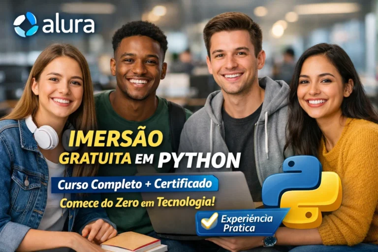 Alura abre imersão gratuita para quem sonha com a primeira vaga em tecnologia e busca curso de python completo gratuito