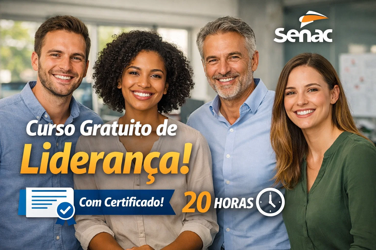 Curso gratuito de liderança do Senac