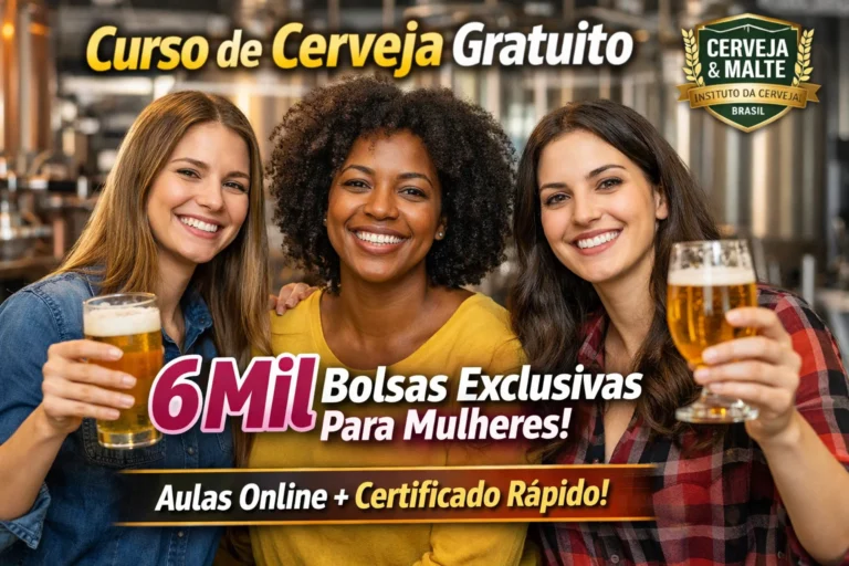 Curso gratuito sobre cultura cervejeira abre 6 mil bolsas exclusivas para mulheres