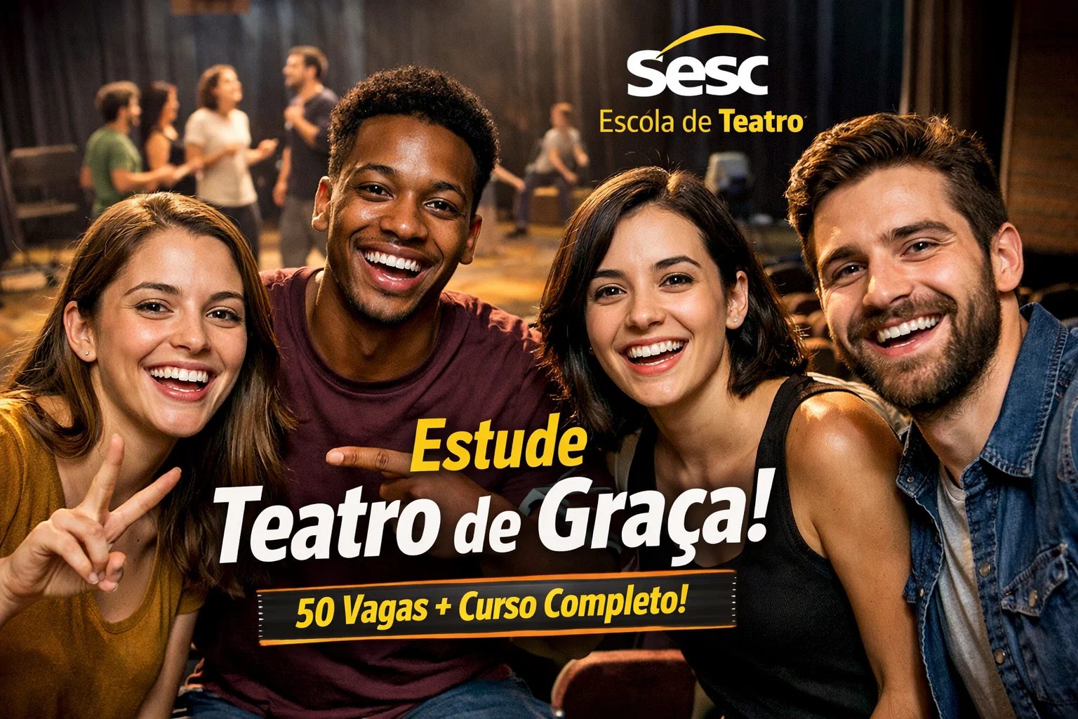 Escola Sesc lança seleção com 50 vagas