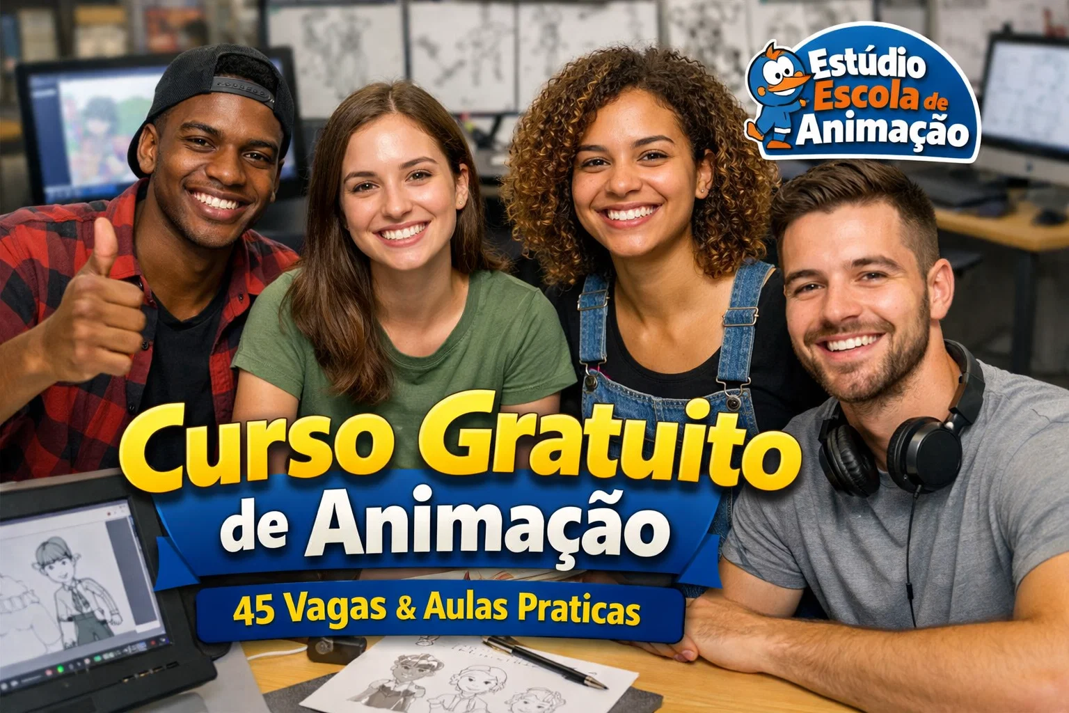 Estúdio Escola de Animação no Rio de Janeiro oferece curso gratuito