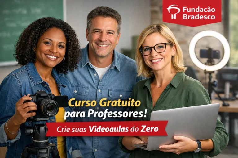 Fundação Bradesco abre curso gratuito que ensina professores a criar videoaulas do zero
