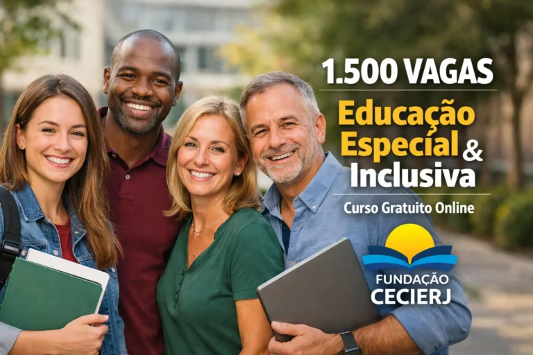 Fundação CECIERJ abre 1500 vagas para curso gratuito de Educação Especial e Inclusiva para profissionais da educação com aulas online e certificado de 180 horas