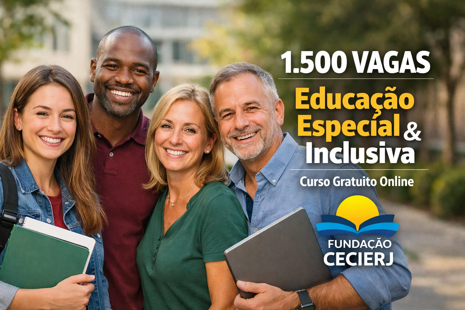 Fundação CECIERJ abre 1500 vagas para curso gratuito de Educação Especial e Inclusiva para profissionais da educação com aulas online e certificado de 180 horas