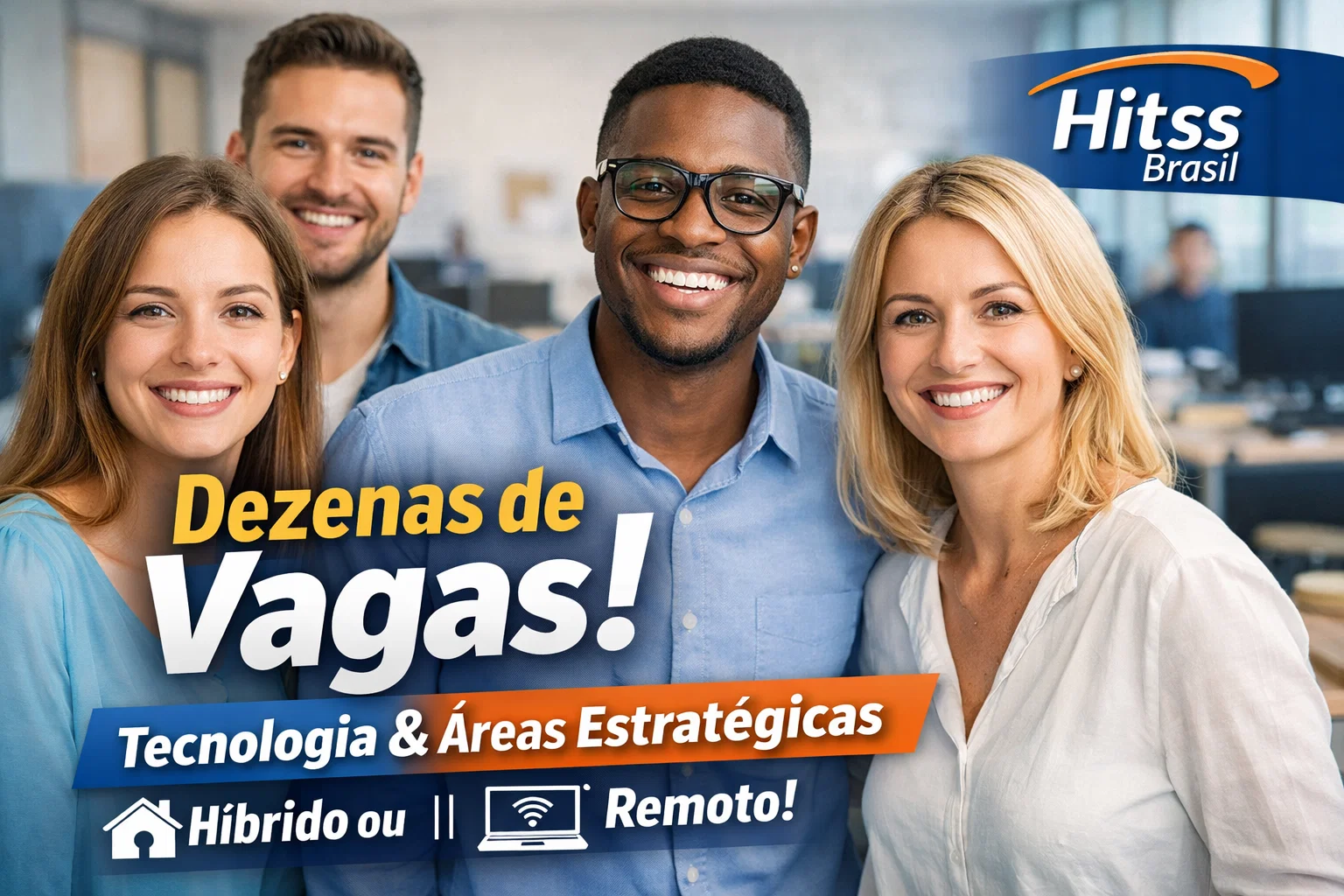 Hitss Brasil abre dezenas de vagas de emprego em tecnologia