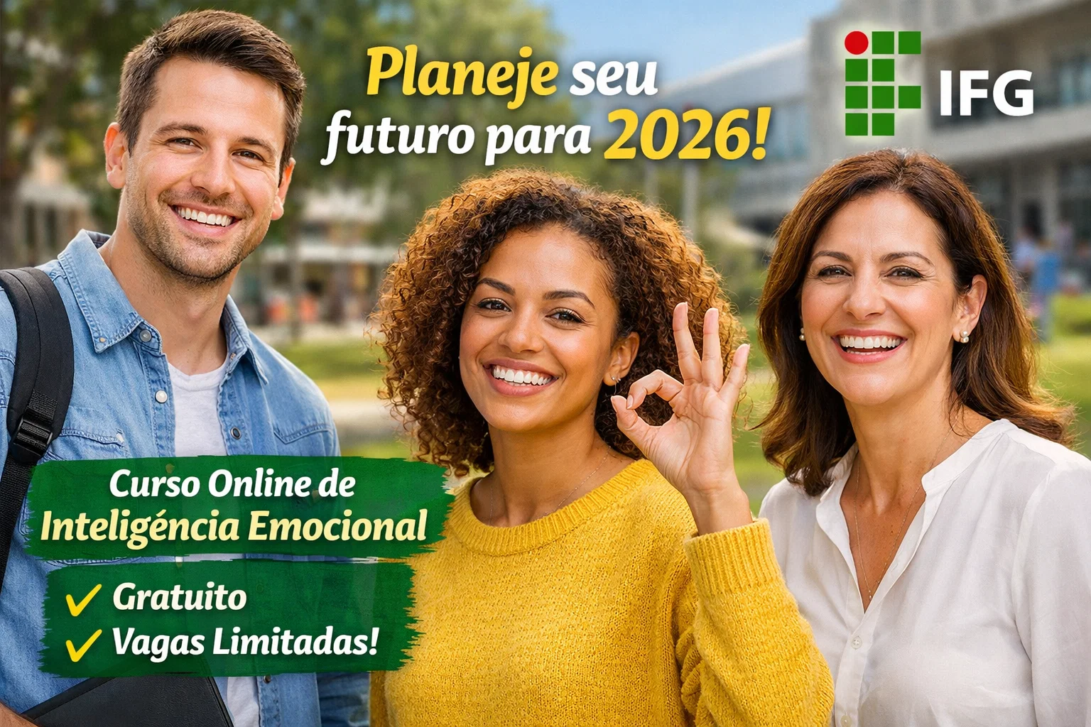 IFG lança curso gratuito e online de Inteligência Emocional com vagas limitadas e seleção sem prova