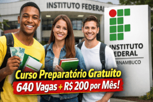 IFPE abre 640 vagas em curso preparatório gratuito com ajuda mensal de R$ 200