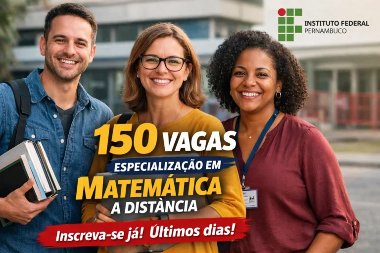 IFPE abre 150 vagas para especialização gratuita em Matemática a distância