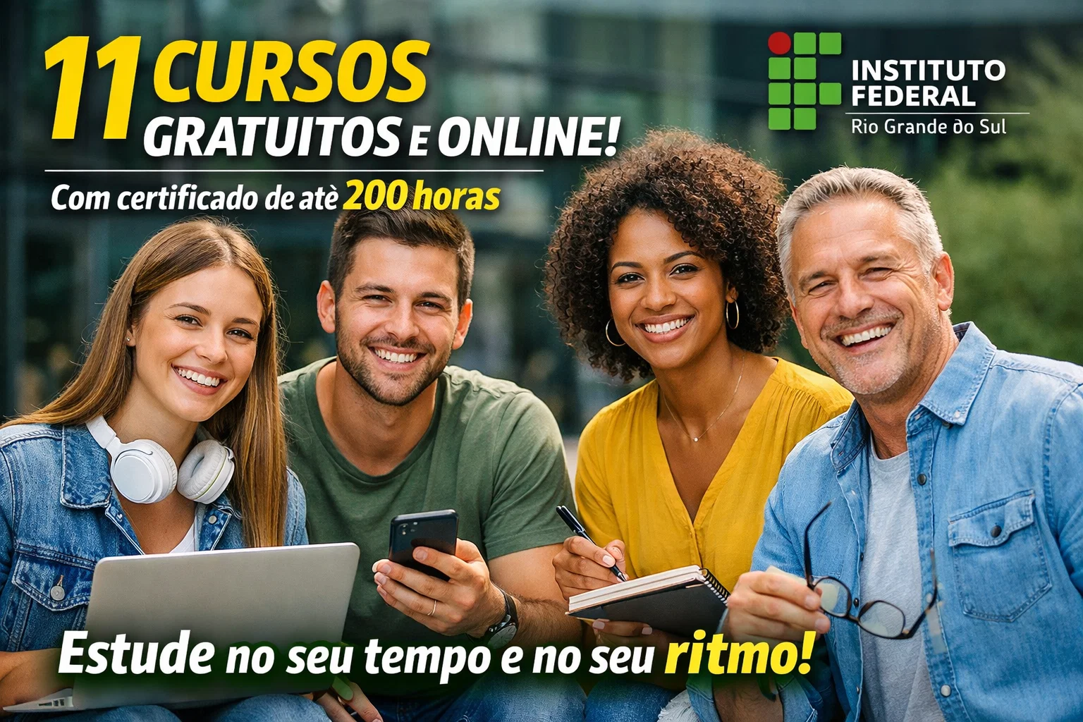 IFRS abriu inscrições para 11 cursos gratuitos e online com certificado de até 200 horas