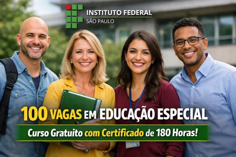 IFSP abre 100 vagas em curso gratuito de Educação Especial com certificado de 180 horas para profissionais da rede municipal e inscrições seguem abertas por tempo limitado em São Paulo