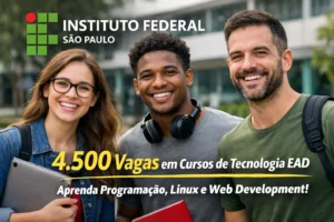 IFSP abre 4500 vagas em cursos gratuitos de tecnologia na modalidade EAD