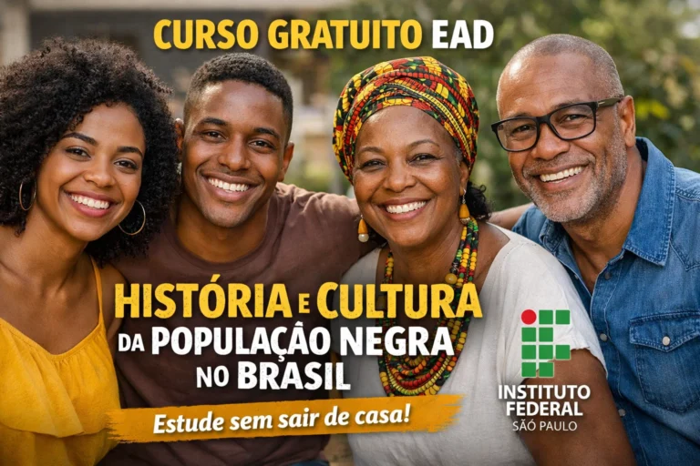IFSP abre inscrições para curso gratuito e EAD sobre História e Cultura da População Negra no Brasil