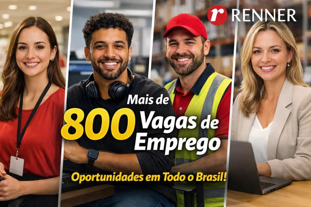 Lojas Renner anuncia mais de 800 vagas de emprego em todo o Brasil e abre oportunidades para lojas, tecnologia, logística e setor corporativo