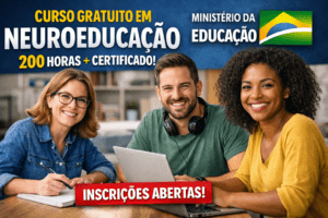 MEC convoca interessados para mais de 2 mil vagas em curso online gratuito de 200 horas sobre Neuroeducação com certificado