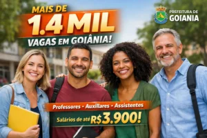 Novo processo seletivo na educação oferece mais de 1,4 mil vagas para professores, auxiliares e assistentes com salários de até R$ 3,9 mil em Goiânia