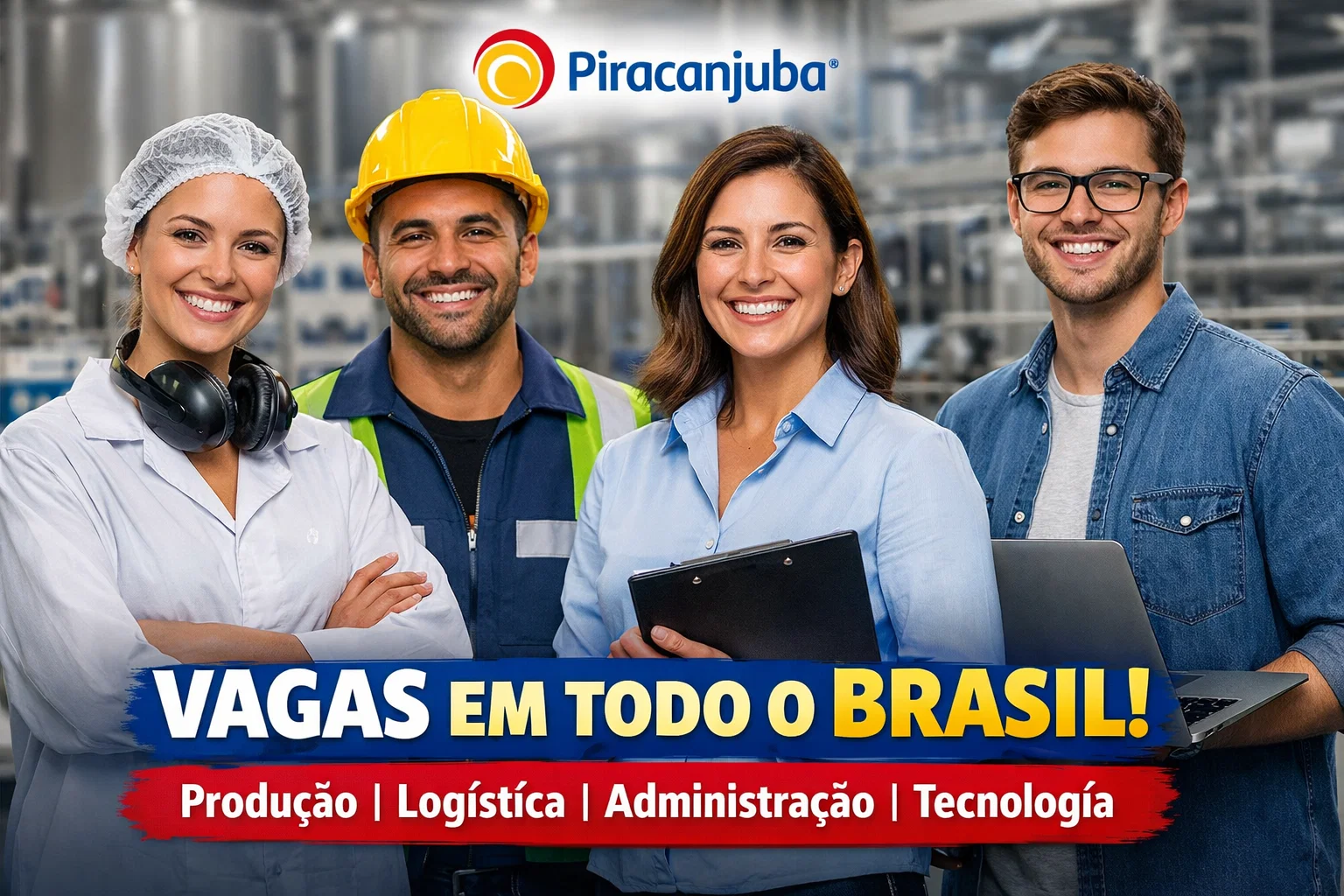 Piracanjuba abre vagas de emprego e estágio em diferentes áreas pelo Brasil com oportunidades em produção, logística, administração e tecnologia