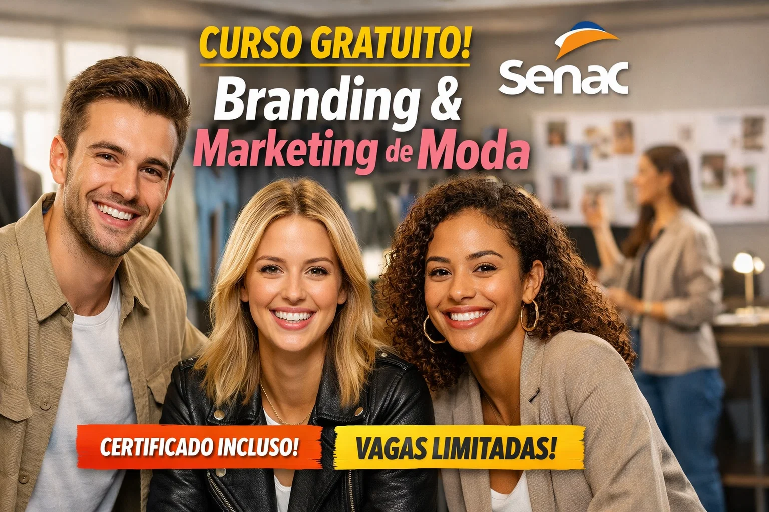 SENAC convoca interessados no curso gratuito de branding e marketing de moda