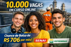 SENAI e Petrobras convocam interessados para suprir 10 mil vagas em curso gratuito online