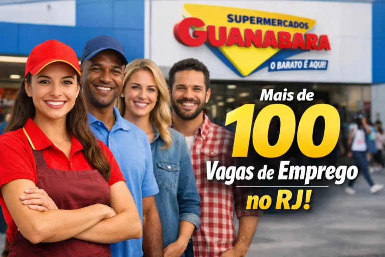 Supermercados Guanabara abre mais de 100 vagas de emprego no Rio de Janeiro com oportunidades para diferentes perfis e contratação efetiva