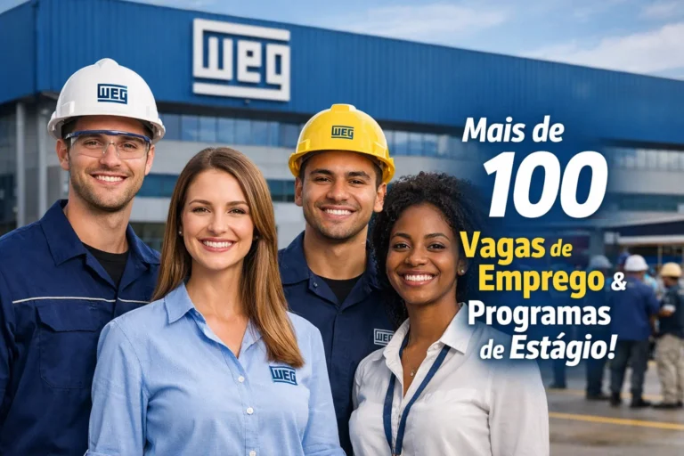 WEG amplia contratações no Brasil e divulga mais de 100 vagas de emprego e programas de estágio com benefícios competitivos e contratação em diferentes estados
