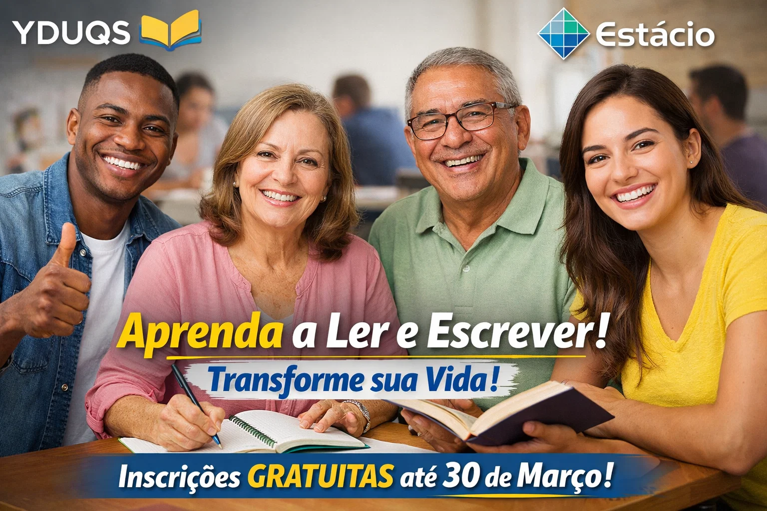 Yduqs e Estácio abrem inscrições gratuitas