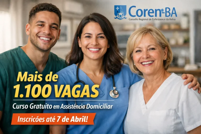 coren bahia curso gratuito técnicos de enfermagem