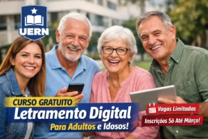 Uern abre vagas limitadas para curso gratuito de letramento digital voltado a adultos e idosos
