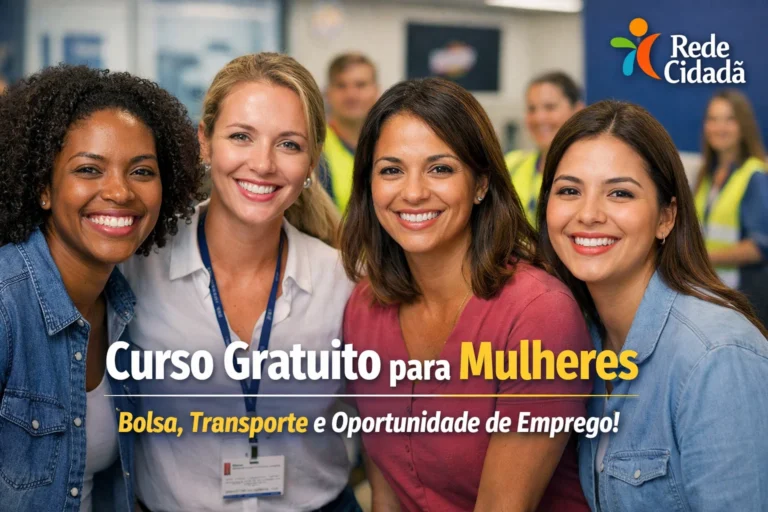 Curso gratuito da Rede Cidadã oferece formação profissional para mulheres com bolsa